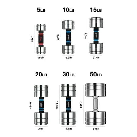 Adjustable Dumbbells Pair Steel Weight Set with Foam Handle S24206