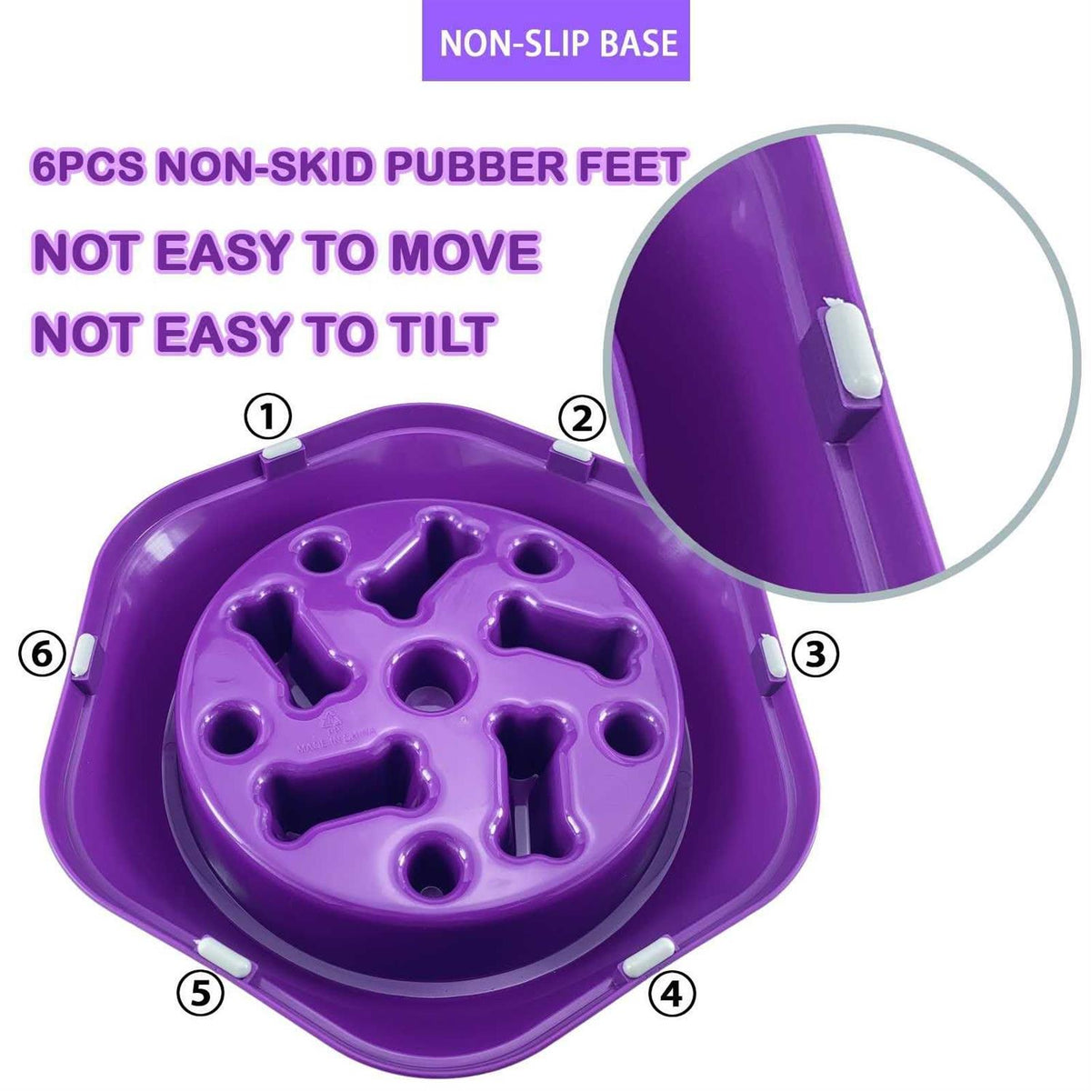Slow Feeder Dog Bowl Non Slip N993