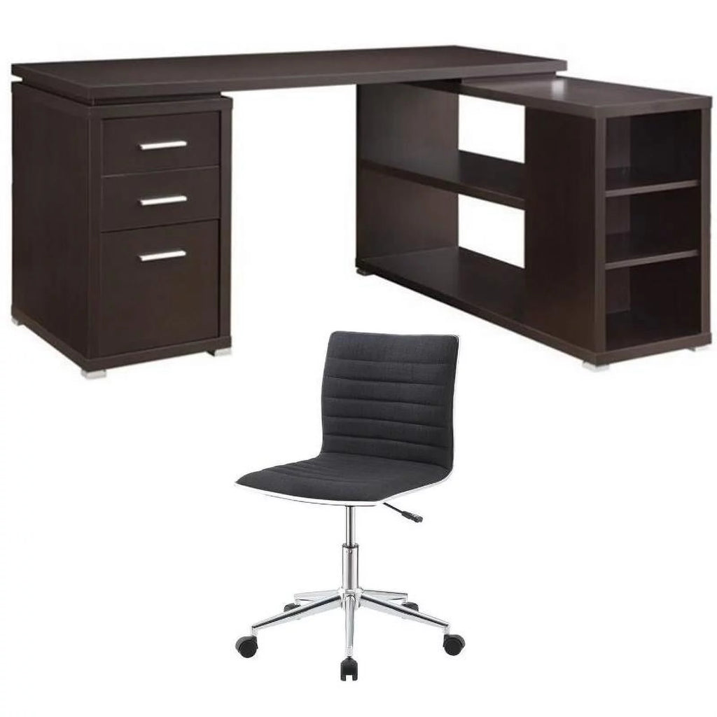 2 Piece L Shaped Desk and Office Chair Set G606