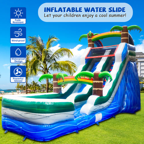16 ft Inflatable Water Slide with Air Blower E613454