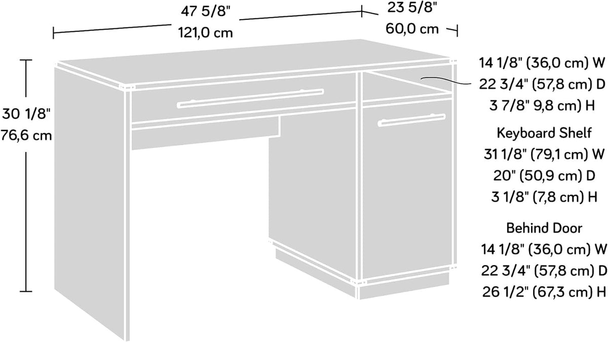 Pearl Oak Finish Desk Y636237