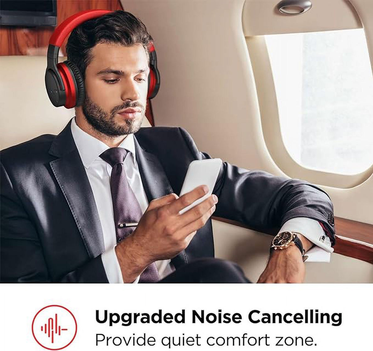 Open Box Active Noise Cancelling Over Ear Bluetooth Headphones I667343
