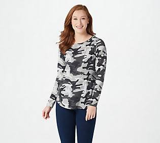 Black Camo Long-Sleeve Top D16975