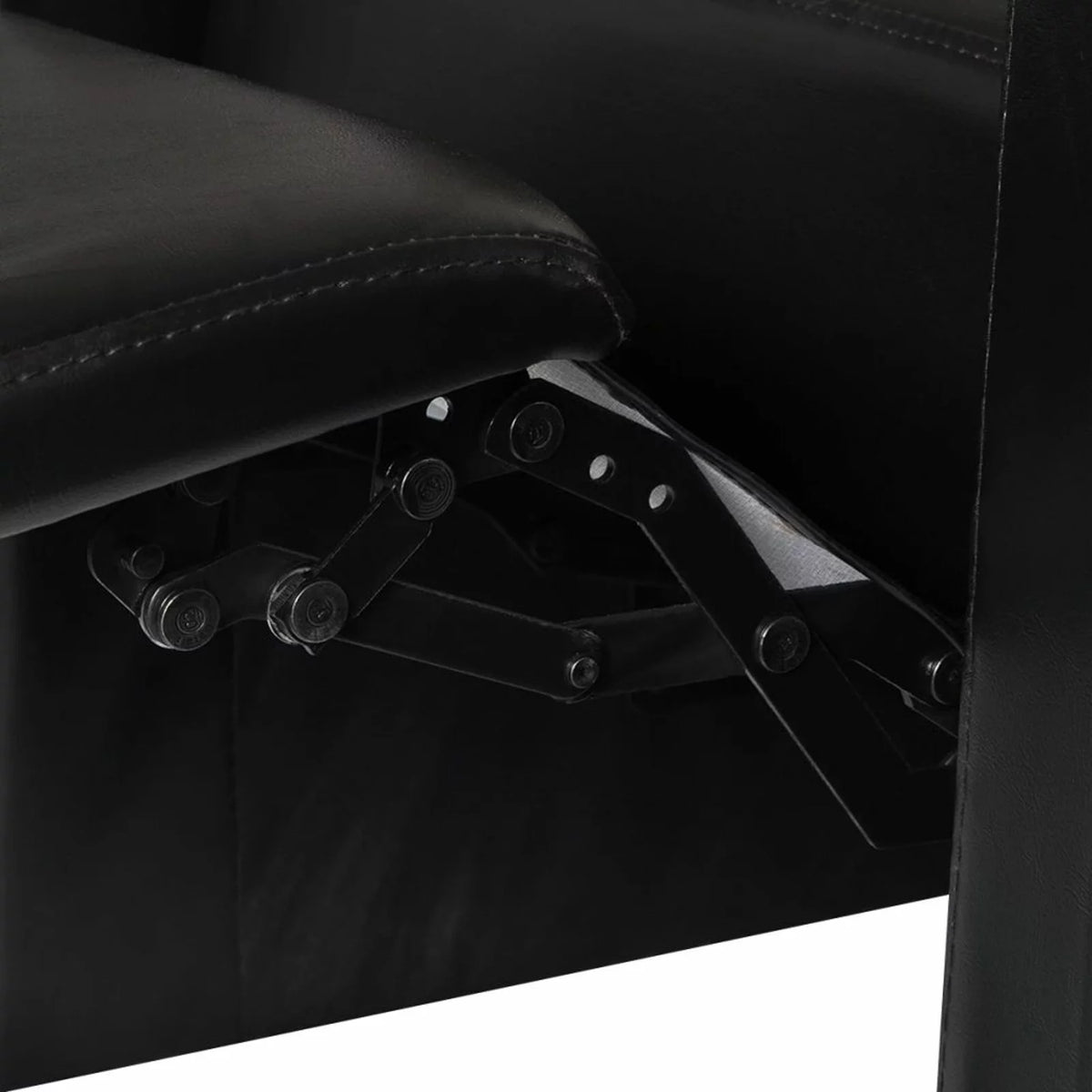 2-Seater Black Faux Leather Recliner Sofa W23747