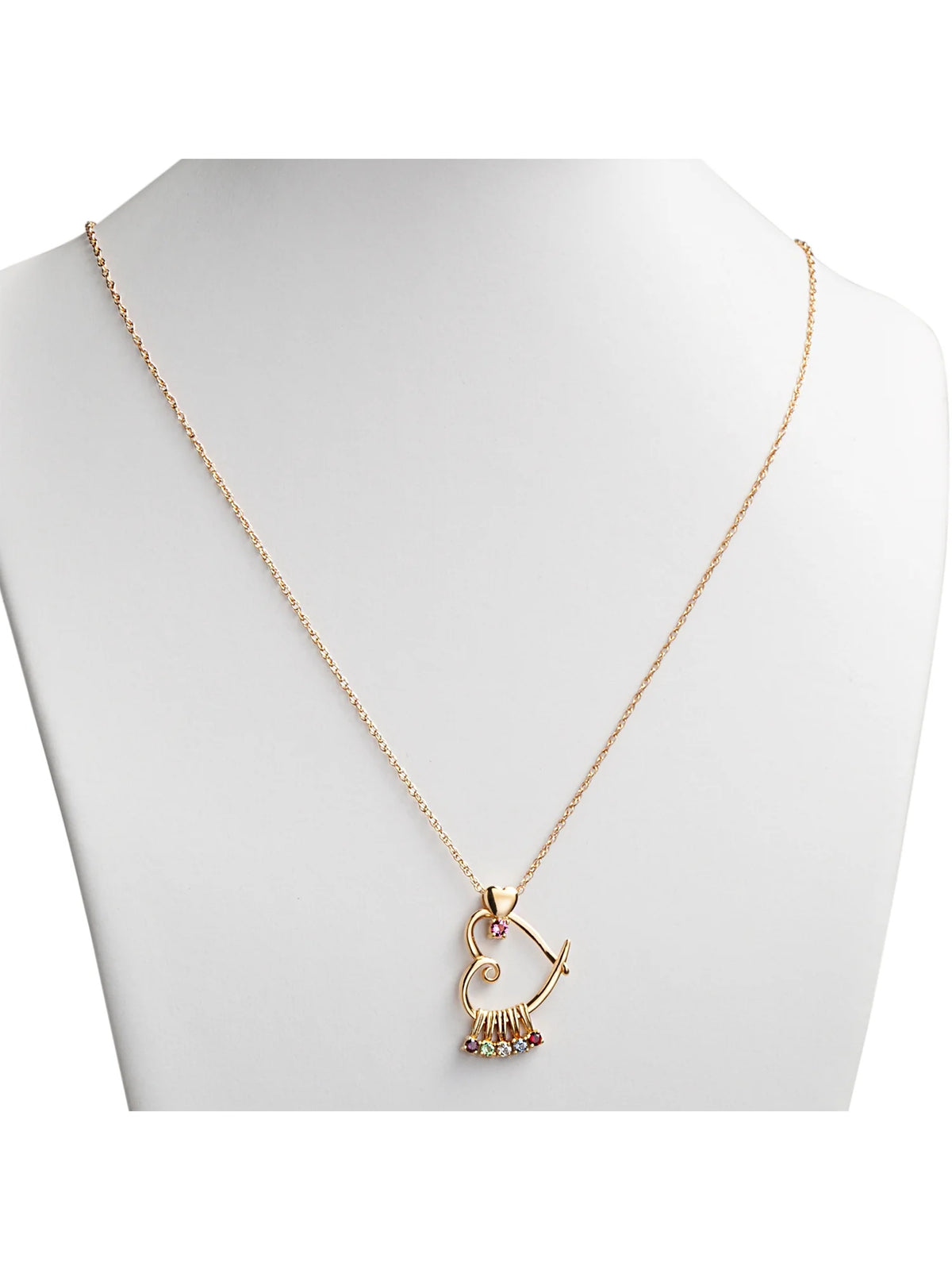14K Gold over Silver Birthstone Heart Pendant Z778939