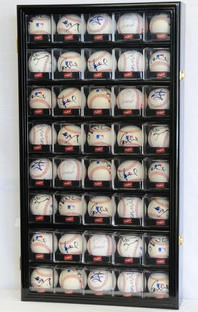 Black Acrylic Baseball Display Case with UV Protection K766