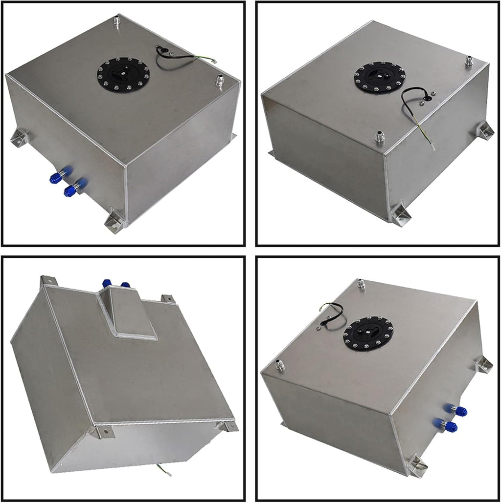 15 Gallon Polished Aluminum Fuel Cell Tank with Level Sender V622610