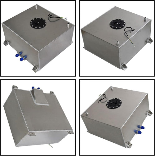 15 Gallon Polished Aluminum Fuel Cell Tank with Level Sender V622610