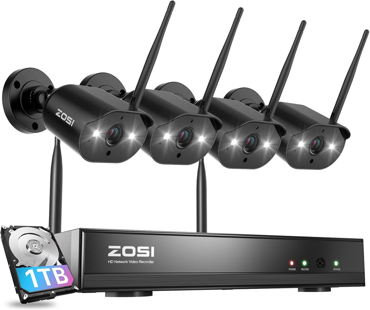 8 Channel 2K Wireless Security Camera System with 1TB HDD H6737