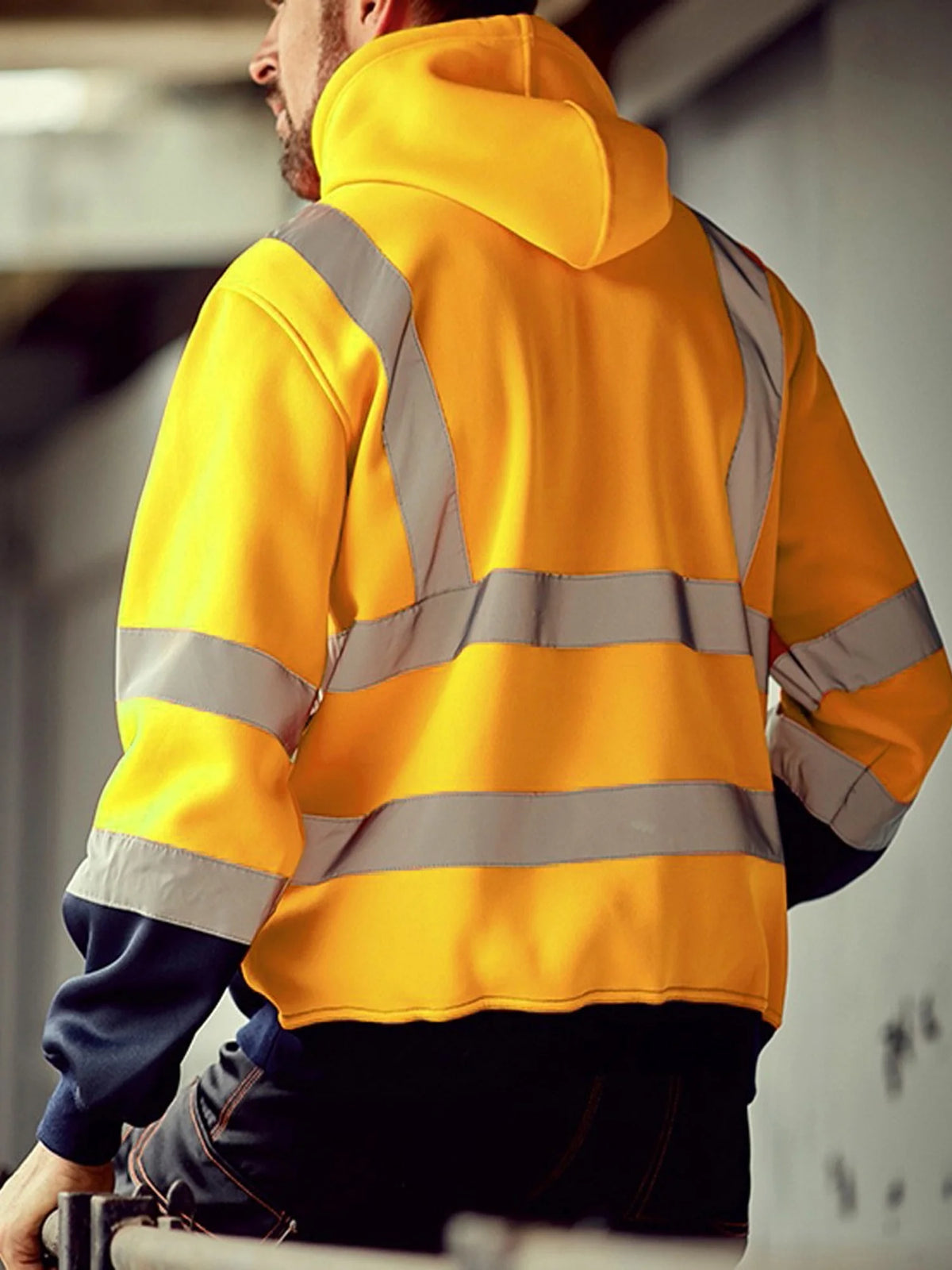 High Visibility Reflective Full Zip Hooded Sweatshirt L280992