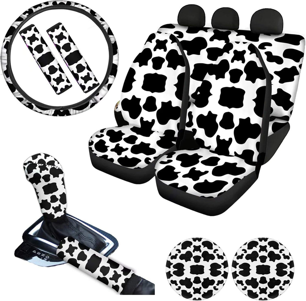 Pink Car Seat Cushion Full Set Steering Wheel Cover Seat Belt Pads Cupholder Coasters Gear Knob Handrake Covers Q280615