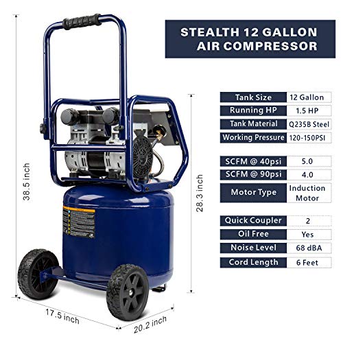 12 Gallon Ultra Quiet Oil-Free Air Compressor N4802