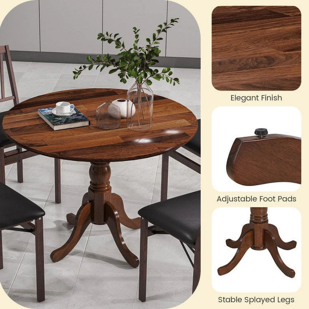 Wooden Dining Table with Round Tabletop G119497