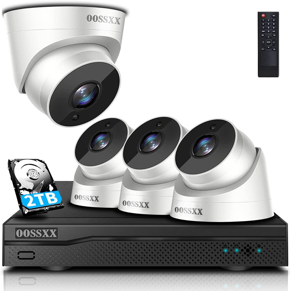 8 Channel POE Security Camera System with 4 IP67 Waterproof Cameras M21827