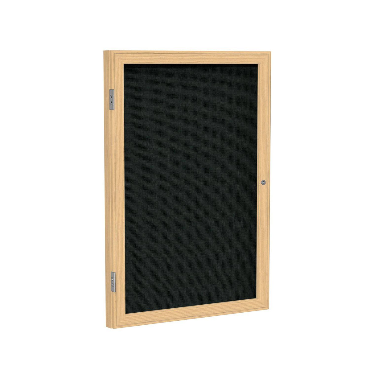 Black 1-Door Wood Frame Bulletin Board Z416341