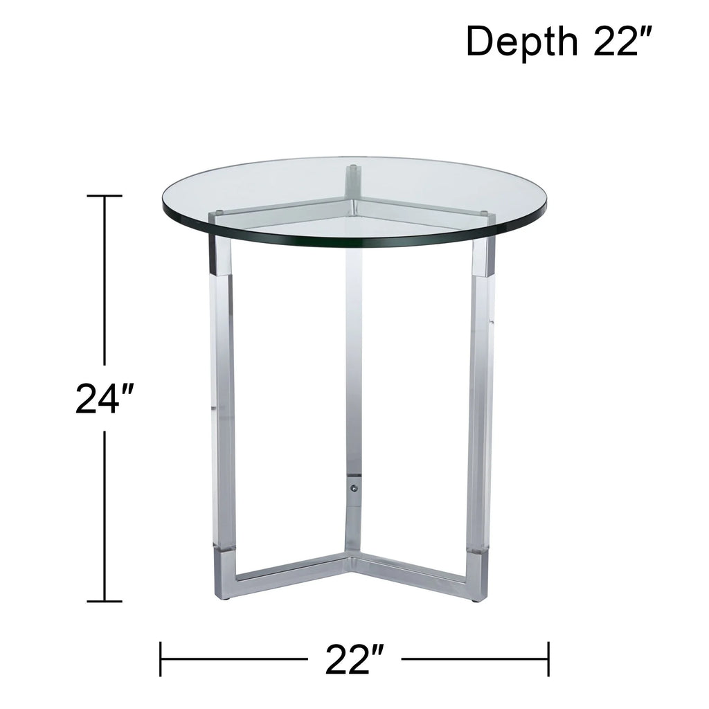 Clear Round Acrylic Side Table O320478