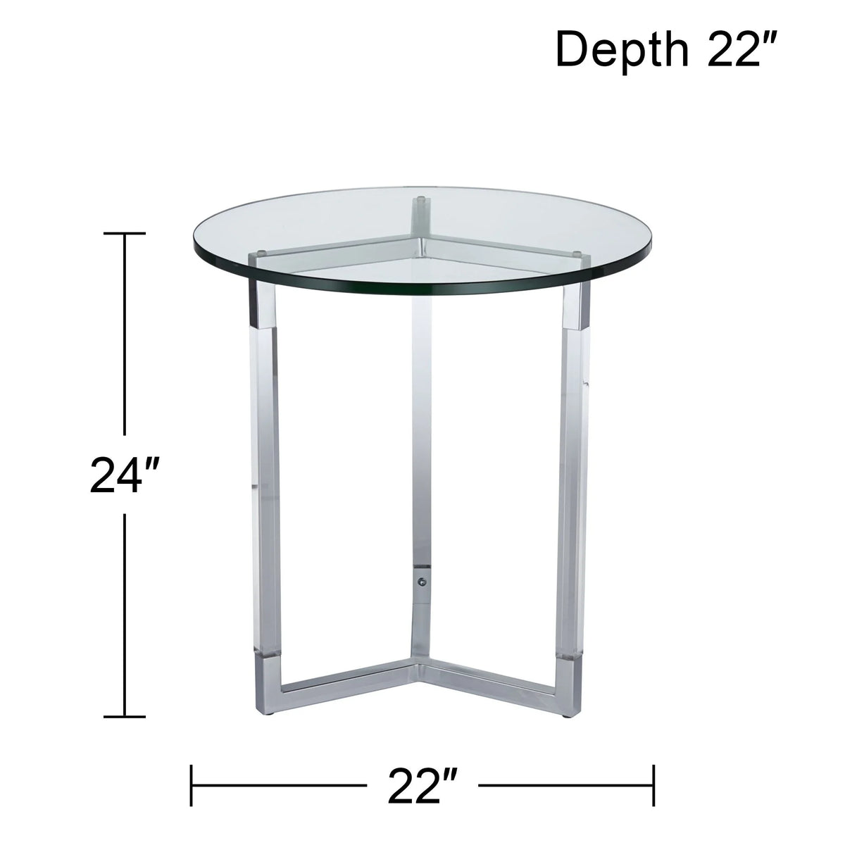 Clear Round Acrylic Side Table O320478