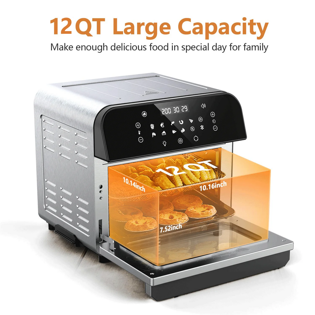 12QT 12-in-1 Air Fryer Convection Oven with Accessories R191749