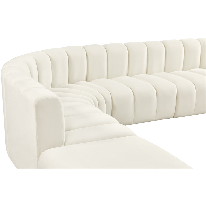 Cream Velvet Modular Sofa H36624