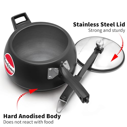3 Litre Black Hard Anodised Pressure Cooker K115