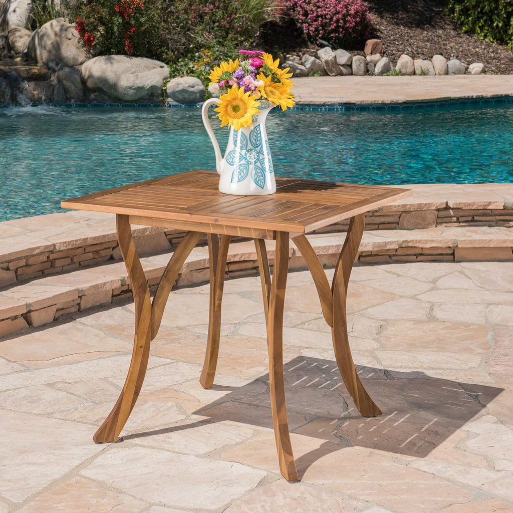 Acacia Wood Square Table F310575