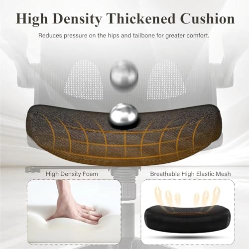 Black Mesh Ergonomic Desk Chair with Adjustable Backrest X2892
