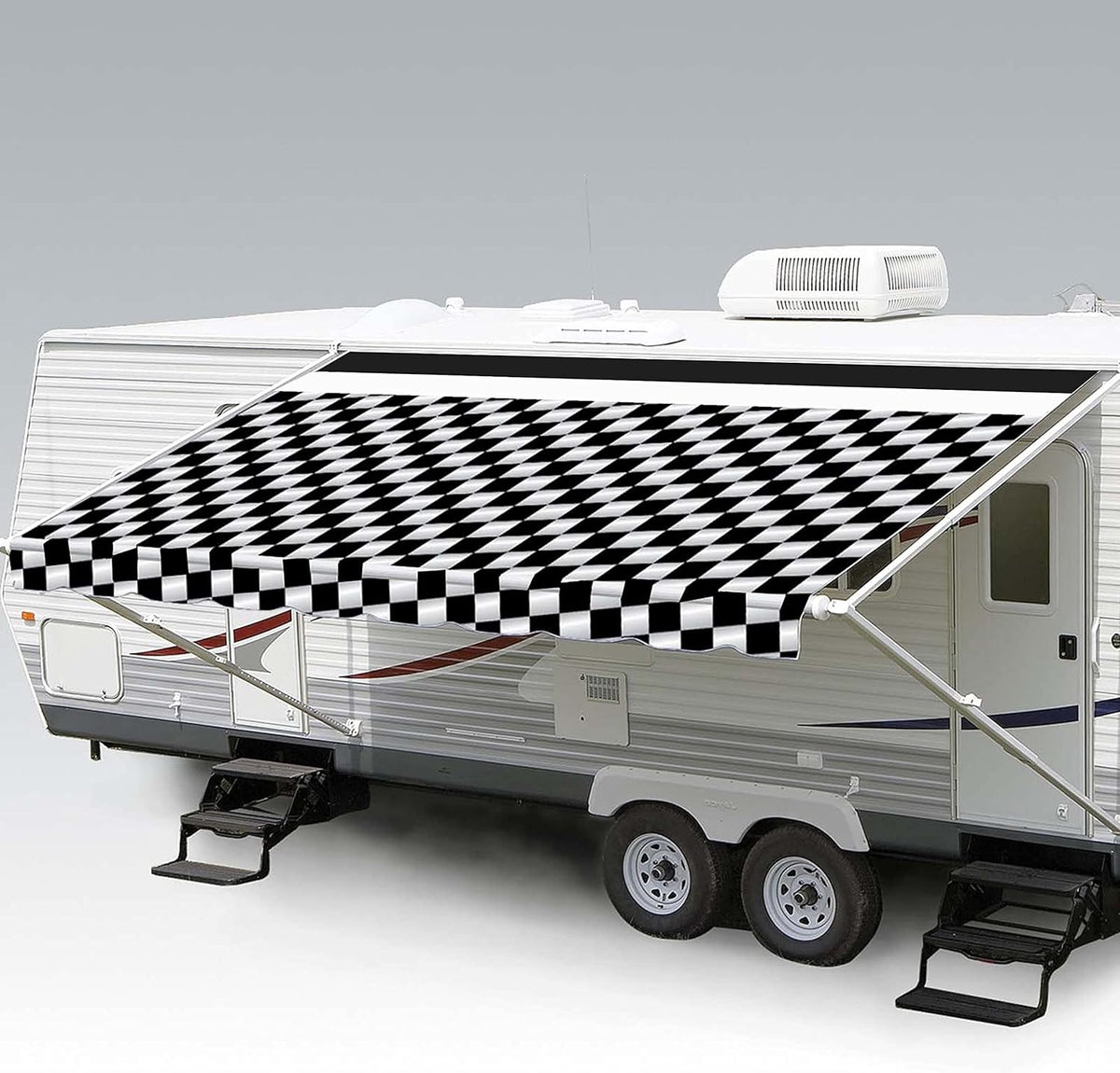 Heavy Duty Weatherproof Vinyl RV Awning Fabric Replacement 16' K158