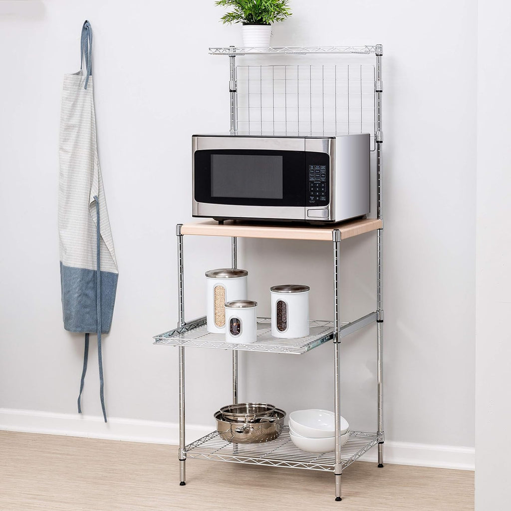 Chrome Microwave Shelving Unit I301512