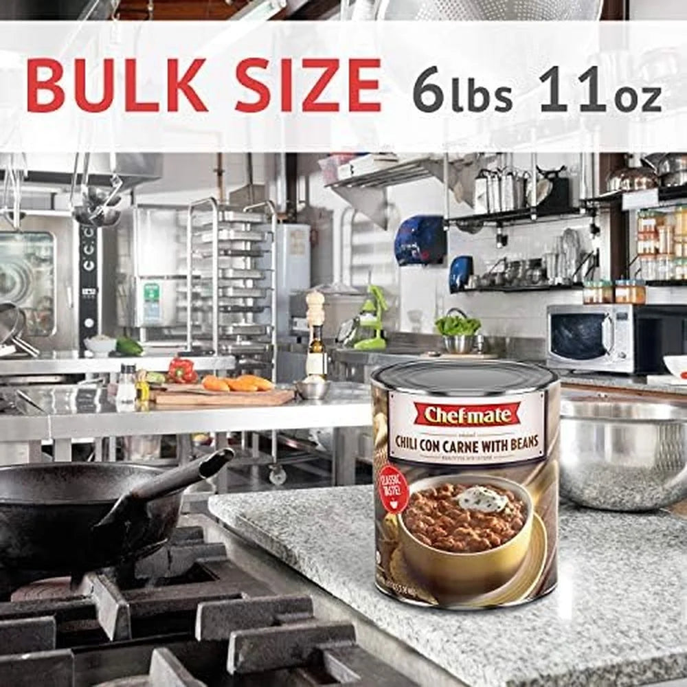 Canned Beef Chili with Beans 6 lb 11 oz (Pack of 12) U9097