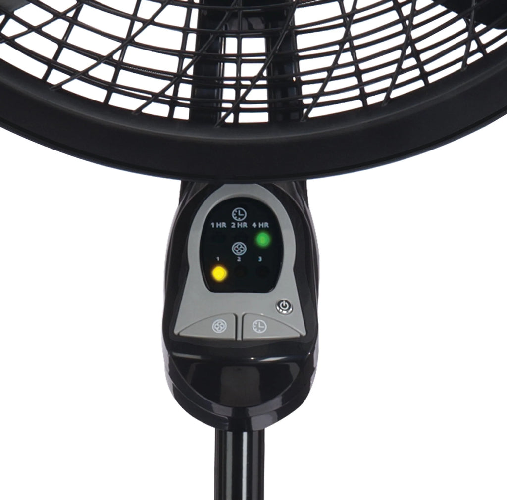 18 Oscillating Pedestal Fan with Remote, 3 Speeds, Black A58093