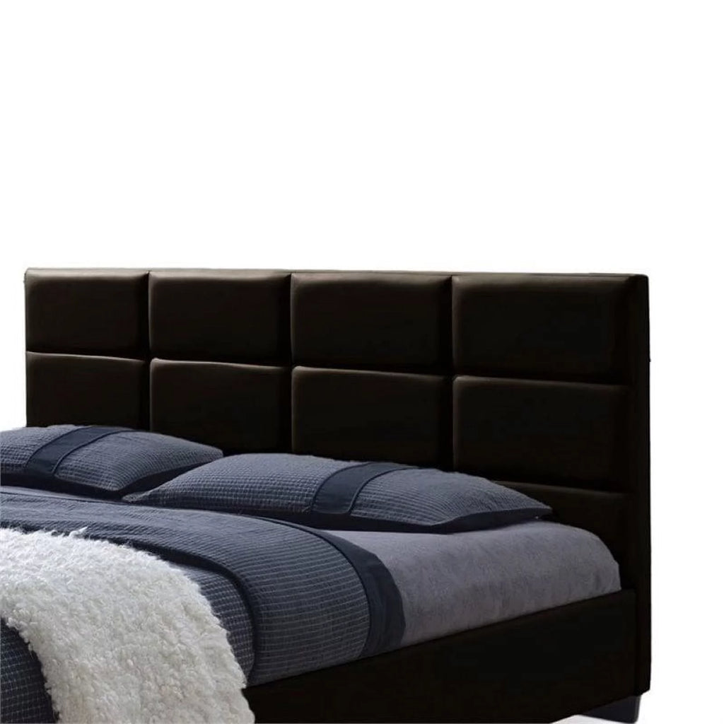 Upholstered Queen Leather Platform Bed U6338