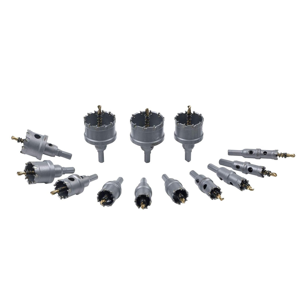 10 Pcs Carbide Hole Saw Set with Titanium Plated Center Drill and Storage Case D67252