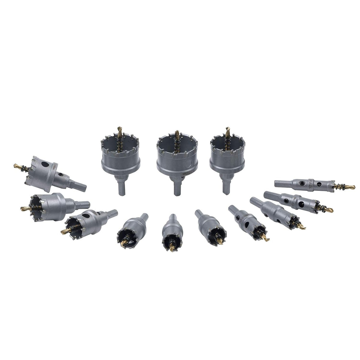 10 Pcs Carbide Hole Saw Set with Titanium Plated Center Drill and Storage Case D67252