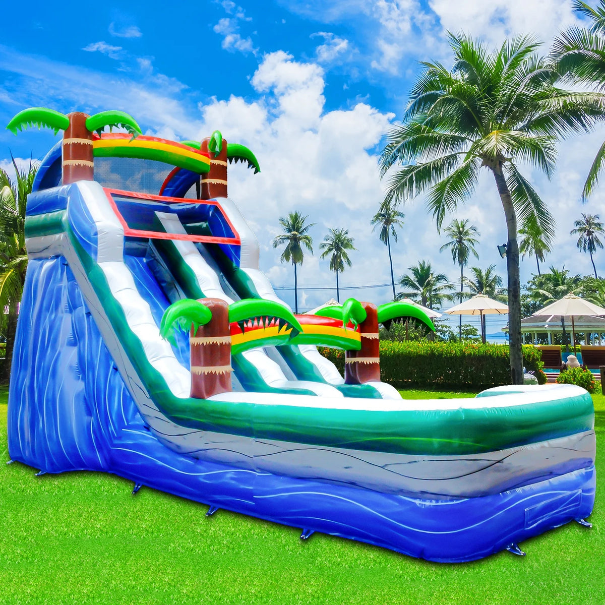 16 ft Inflatable Water Slide with Air Blower E613454