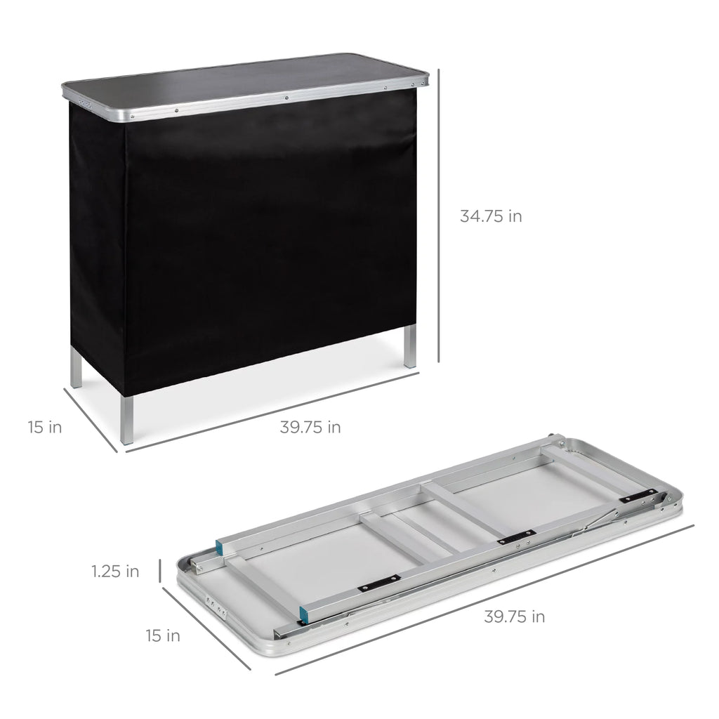 Portable Pop-Up Bar Table with Carrying Case O839863