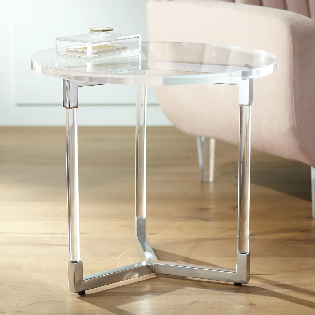 Clear Round Acrylic Side Table O320478