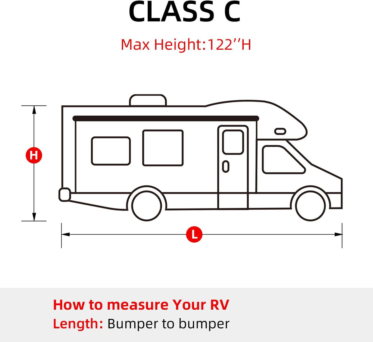 3 Layers Waterproof Ripstop RV Cover Fits 29Ft to 32Ft, Grey C960
