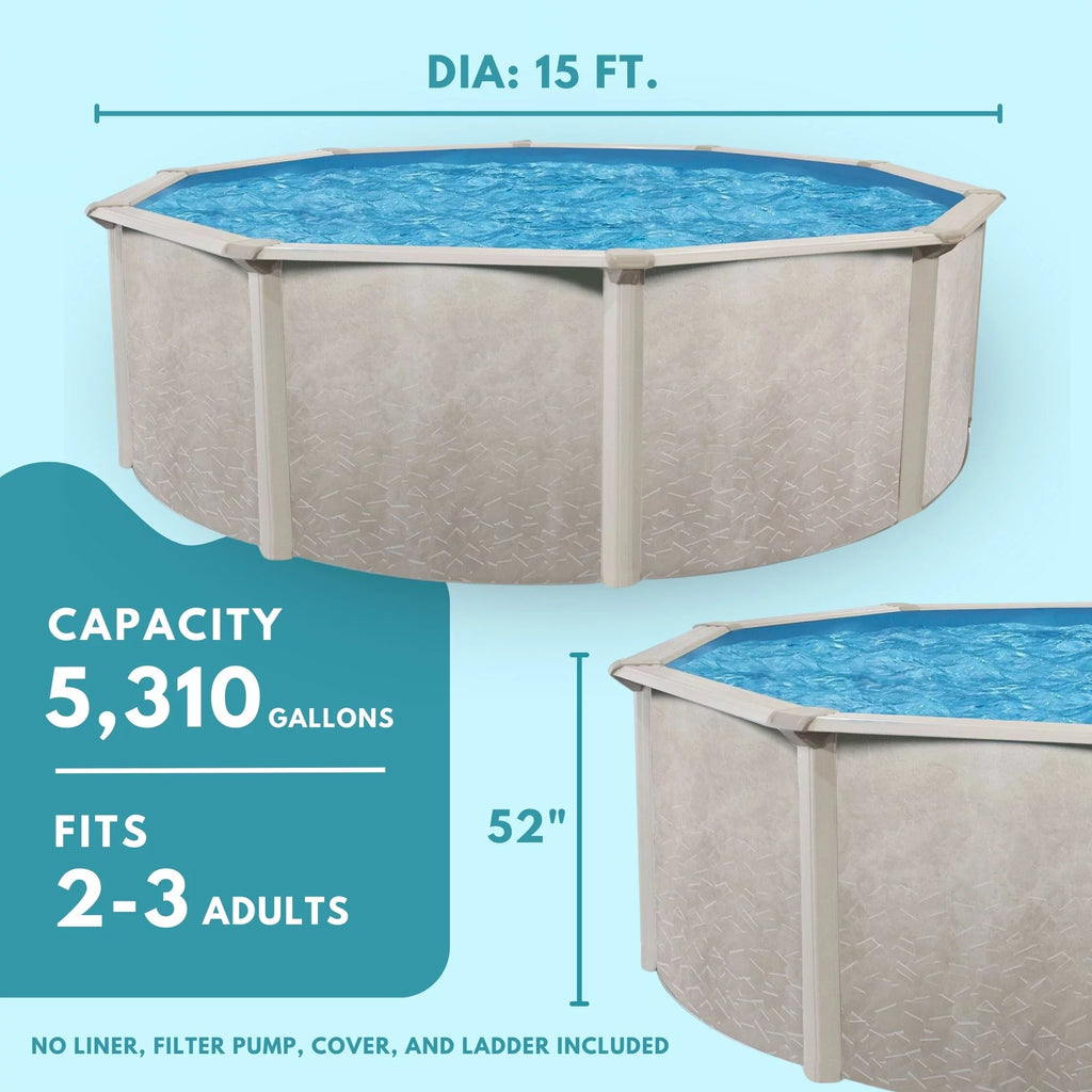 15 Foot x 52 Inch Steel Frame Above Ground Swimming Pool M992067