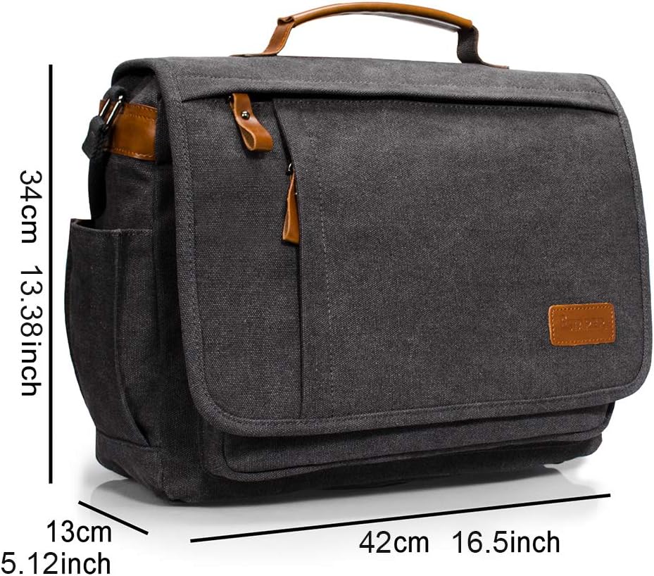 Canvas Messenger Bag with Camera Insert Sleeve U345451