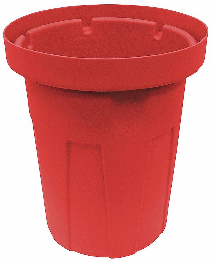 Red Plastic Trash Can R509579