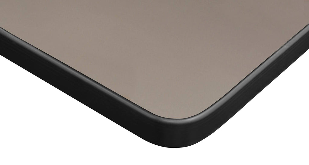 Mahogany/Black L-Desk with Return W76974