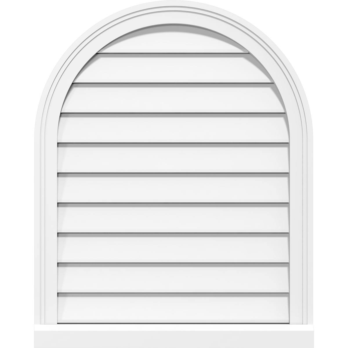 Round Top Surface Mount PVC Gable Vent with Brickmould Y603644