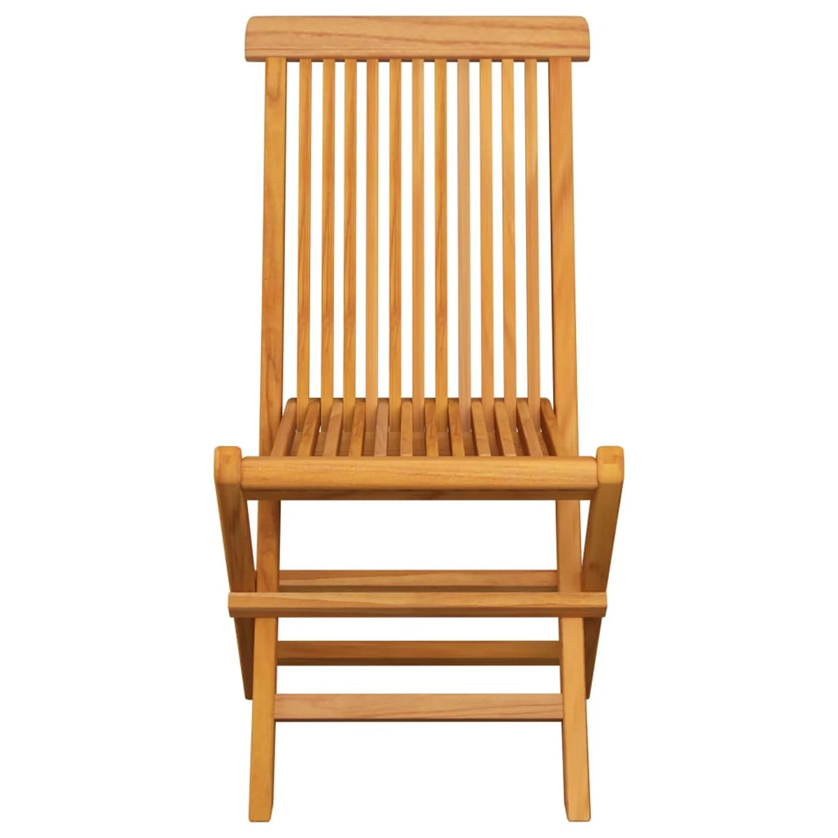 Set of 2 Taupe Cushion Teak Wood Foldable Outdoor Dining Chair E90660