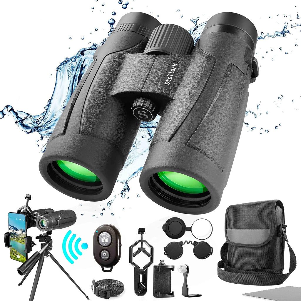 10x42 Waterproof Binoculars with Tripod and Smartphone Adapter G6203