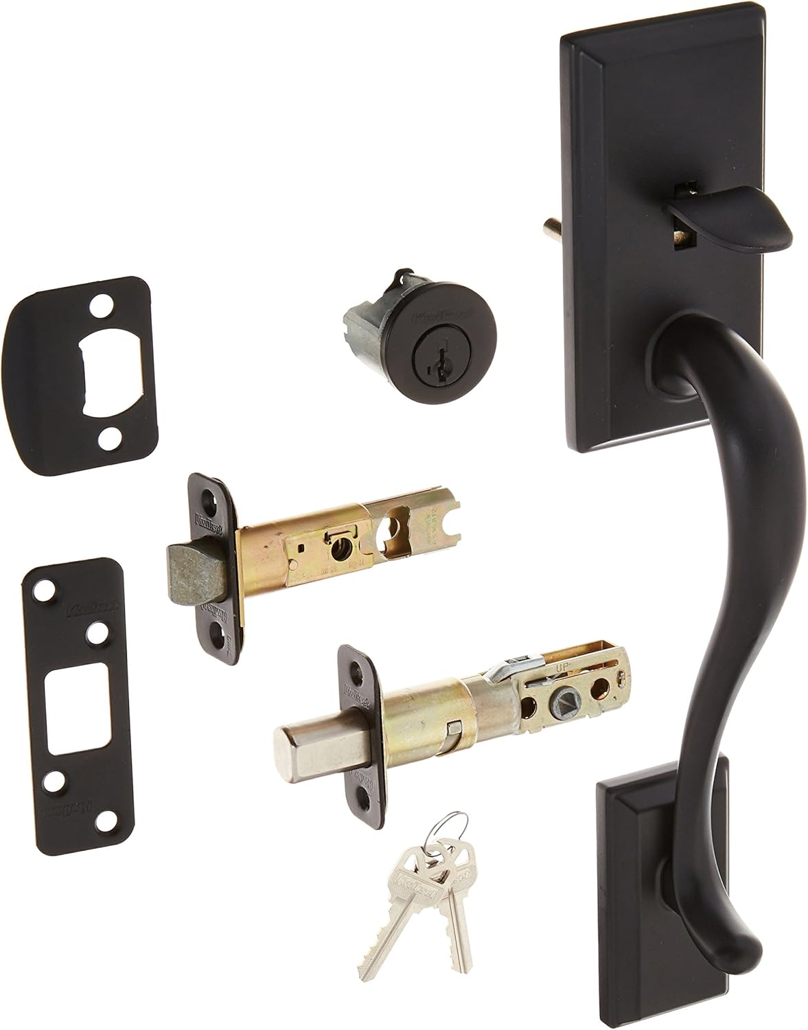 Iron Black Single Cylinder Exterior Handleset O453100