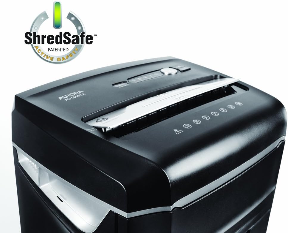 14-Sheet Crosscut Paper Shredder with Pull-Out Wastebasket D484148