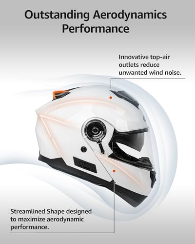 Modular Full Face Motorcycle Helmet with Flip Up Dual Visor V7612