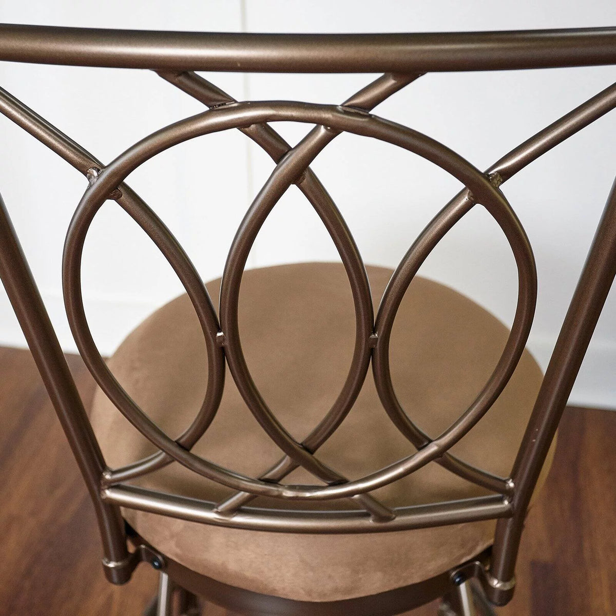 24.5" Metal Circle Back Swivel Counter Stool Q5252