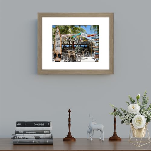 3 Pack Stained Tan Wood Grain Picture Frame Set F80774