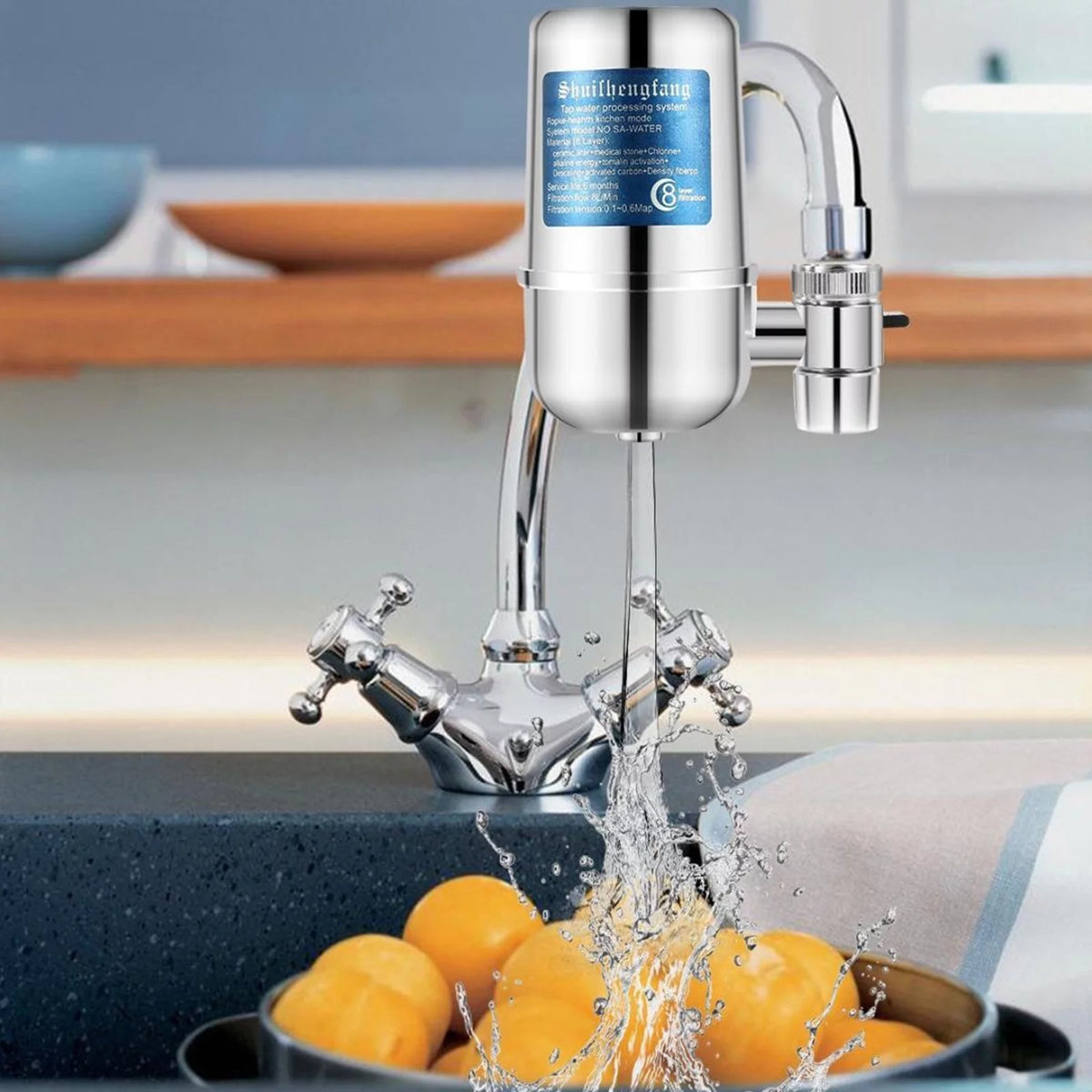 Water Filter with 8-layer Cartridge Dual Output Filtration System A626162